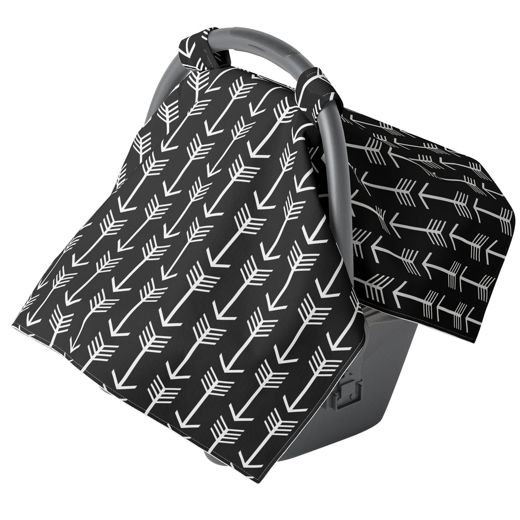 Black and White Arrow Carseat Canopy