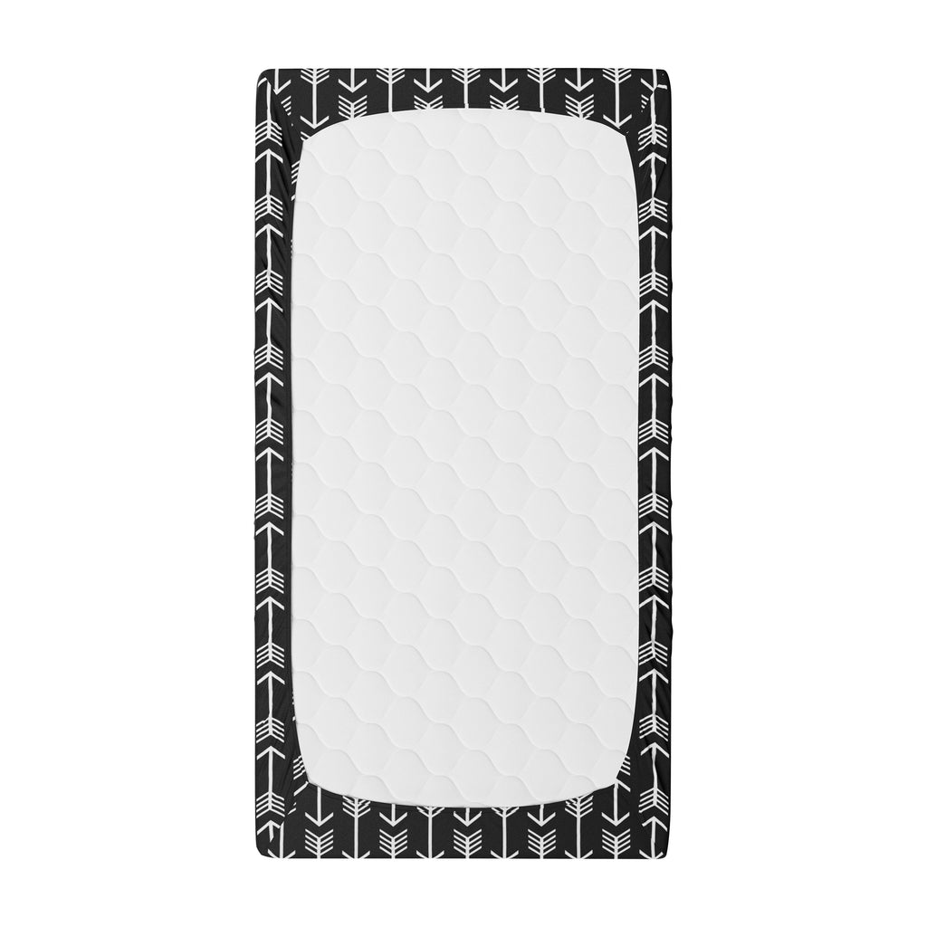 Crib Sheet - Black White Arrow