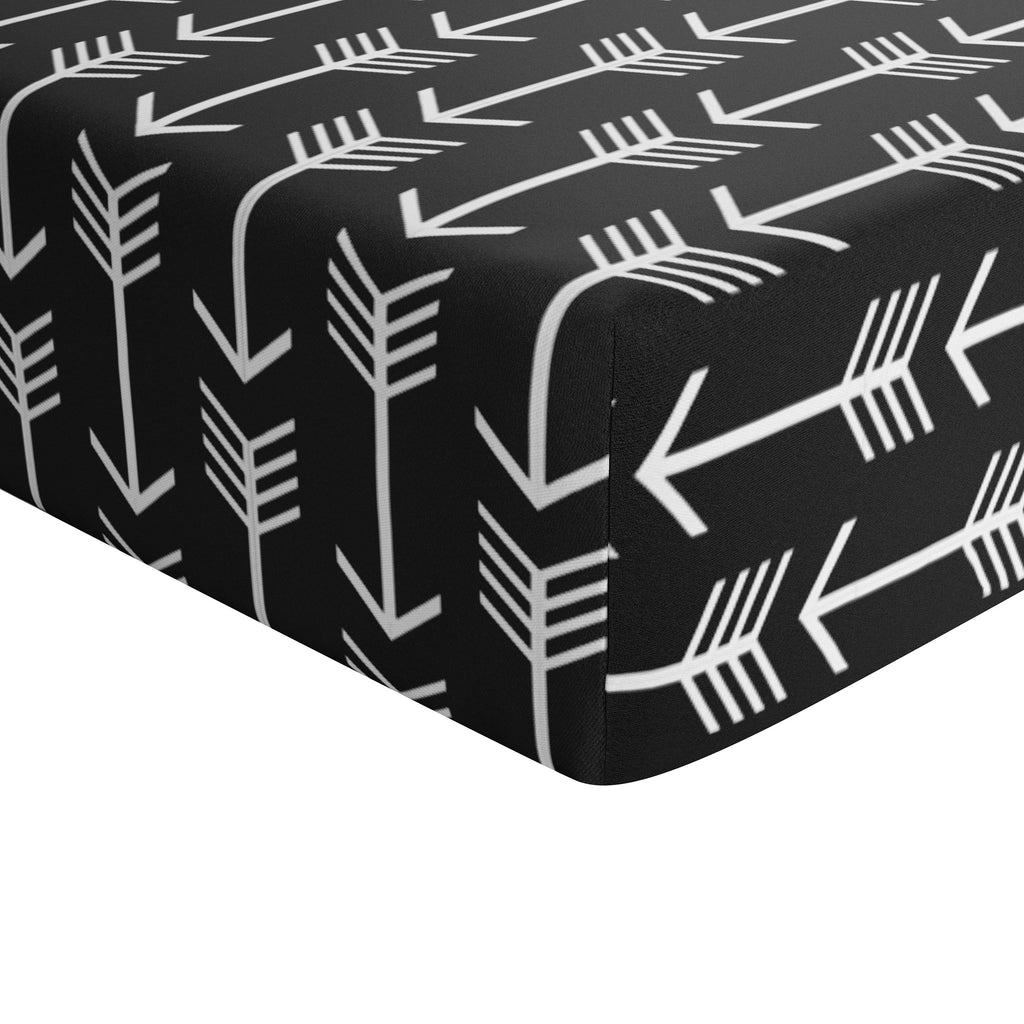 Crib Sheet - Black White Arrow
