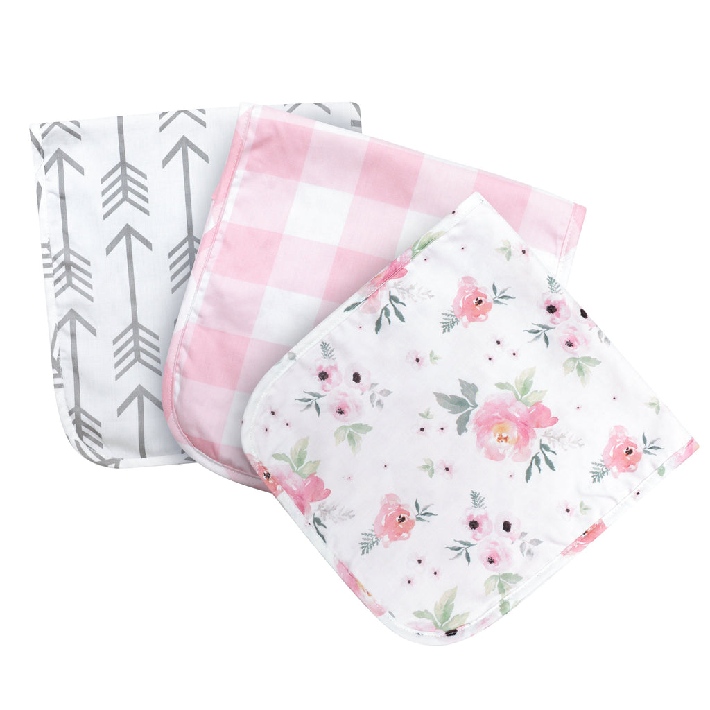 Floral Burp Cloths