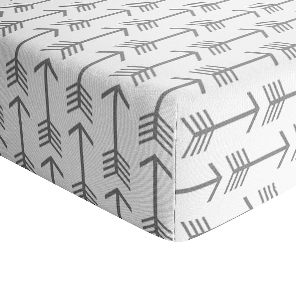 Grey Arrows Crib Sheet
