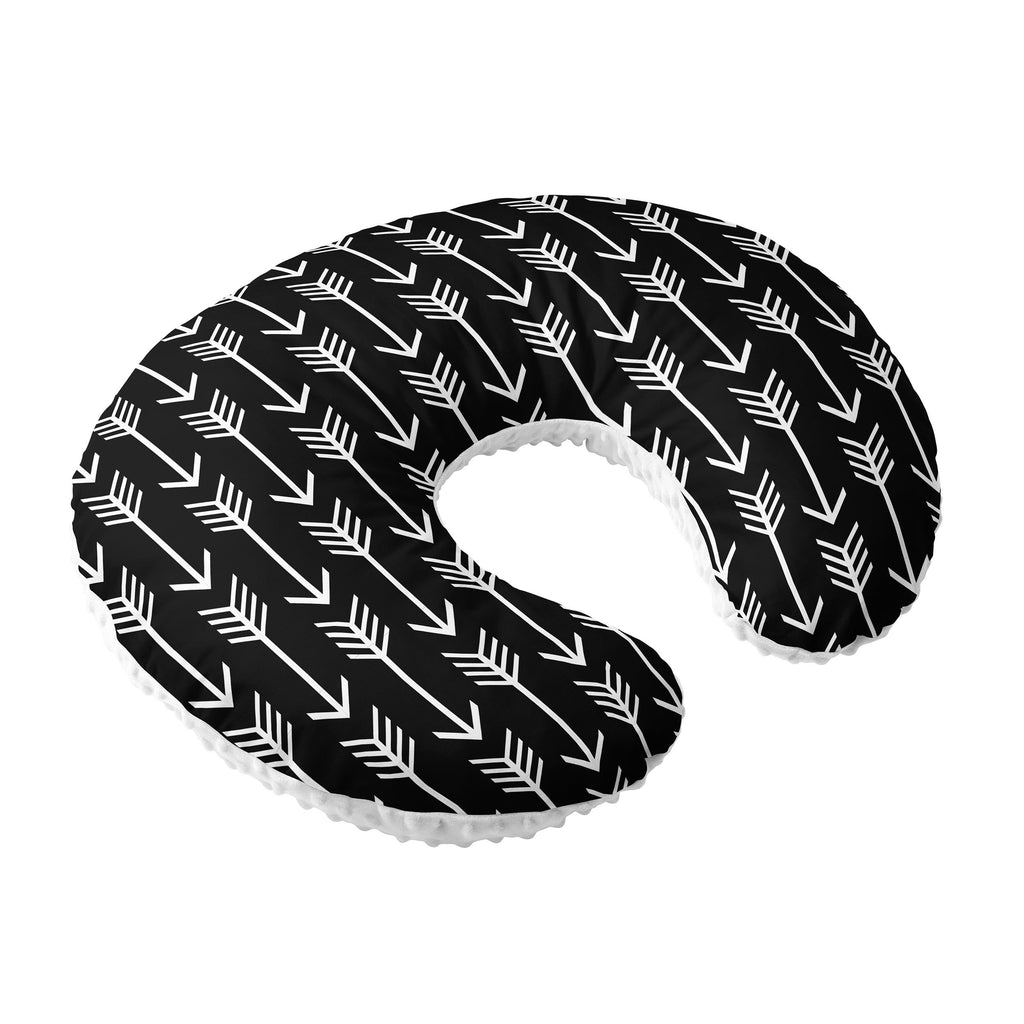 Nursing Pillow Cover - Black White Arrow