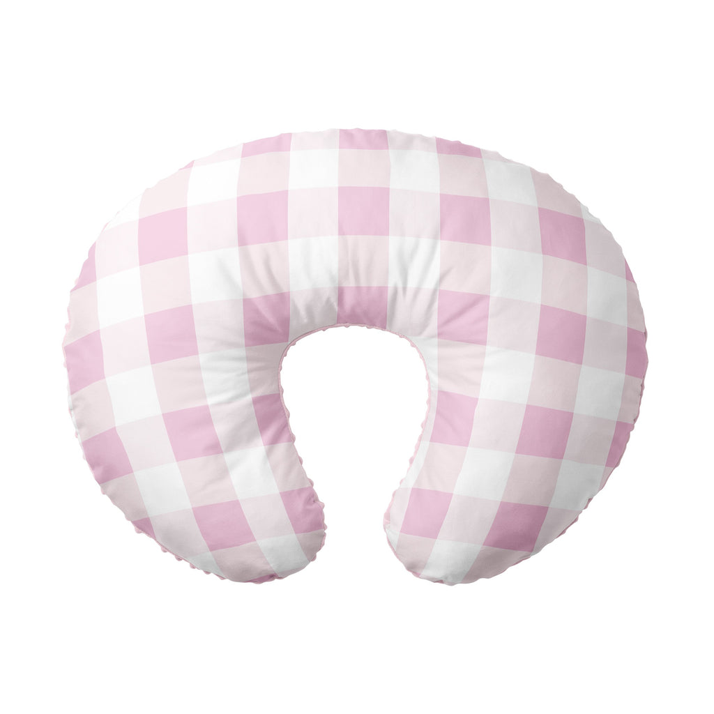 Nursing Pillow Cover - Pink Plaid