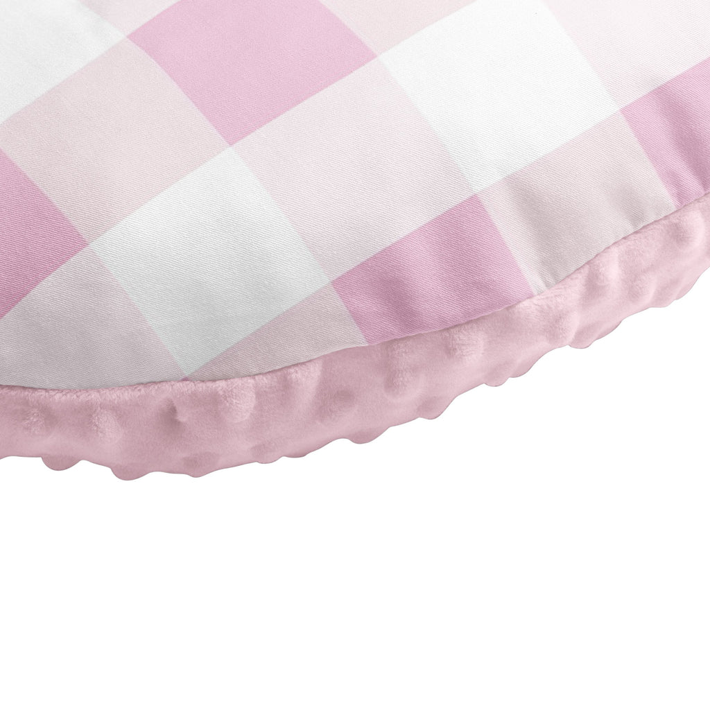 Nursing Pillow Cover - Pink Plaid
