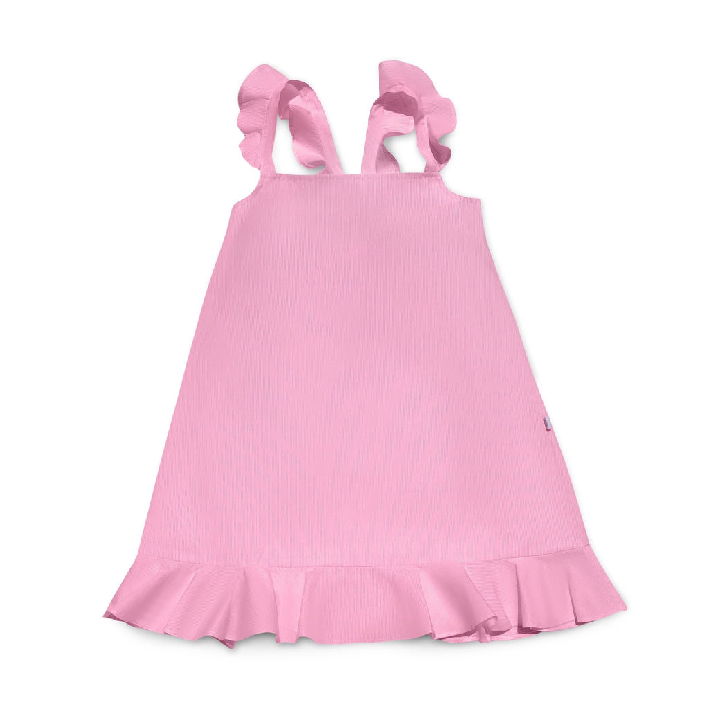 Pink Ruffle Strap Dress