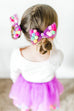 Bow Hair Ties For Girls With Pom Poms | 4Inch Bow - 2Pcs Set | Gifts For Girls Ages 0-12