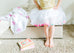 White Tutu For Girls | Pom Pom Tutu with Bow Hair Tie | 2Pcs Tutu Set