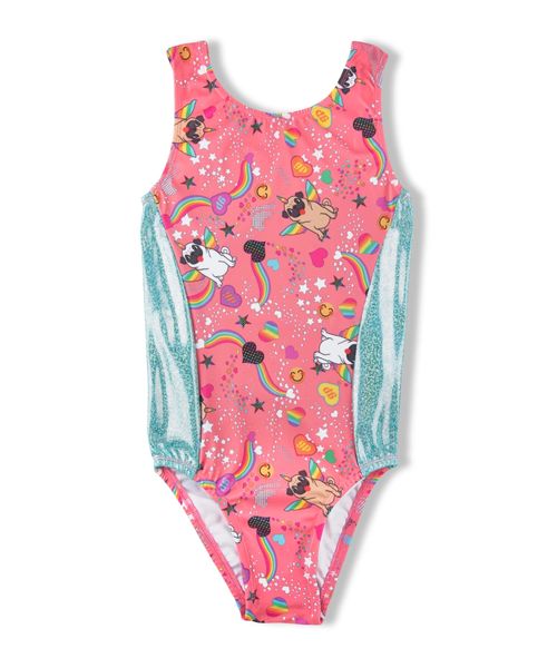 PERFECT FIT PUGICORN LEOTARD WITH SPARKLY MARINE FOIL