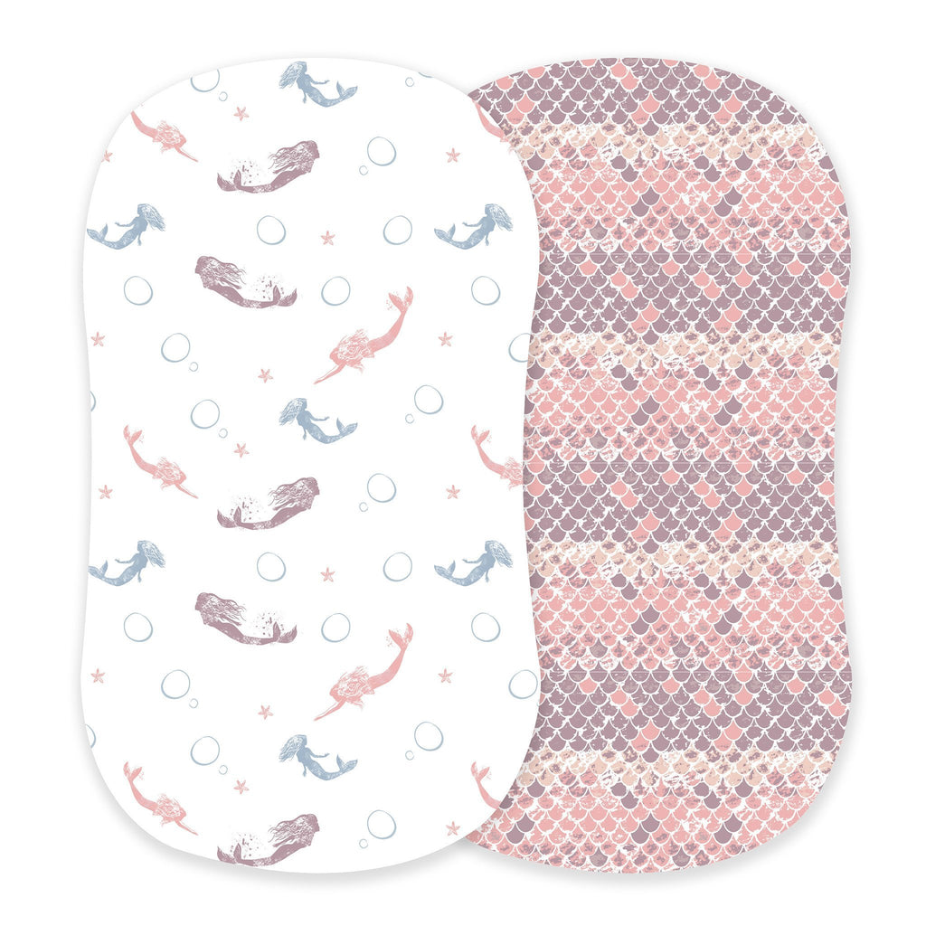 Mermaids and Scales Bamboo Changing Pad Cover/Bassinet Sheets